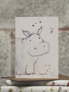 Star The Hippo Greetings Card