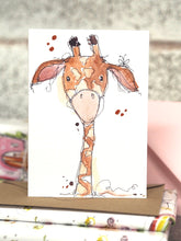 Load image into Gallery viewer, Giraffe Greetings Card
