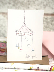 Baby Girl Dreamer Card