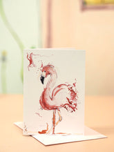 Load image into Gallery viewer, Flamingo Greetings Card
