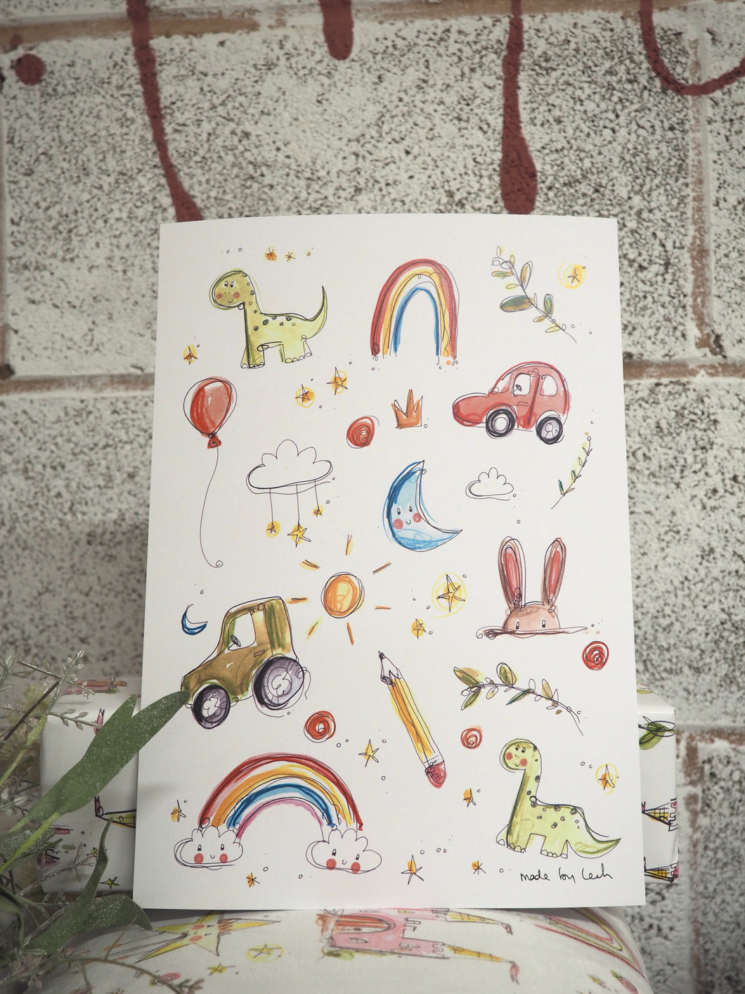 The Made By Leah Doodle Art Print