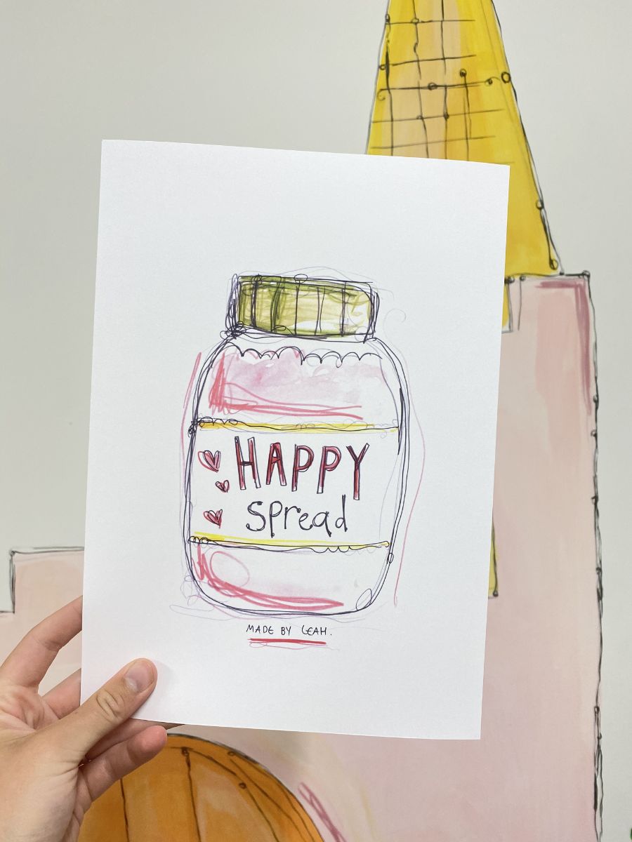 Happy Spread Art Print