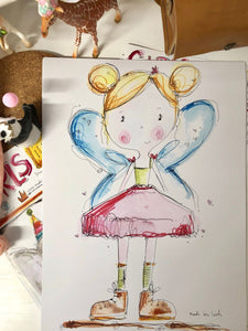 Girl Boots And Wings Art Print
