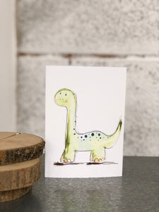 Green Dinosaur Card
