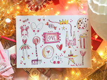 Load image into Gallery viewer, Love Doodle Jumble Print

