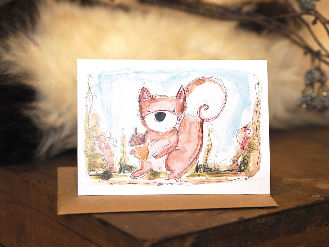 Smiling Squirrel Card
