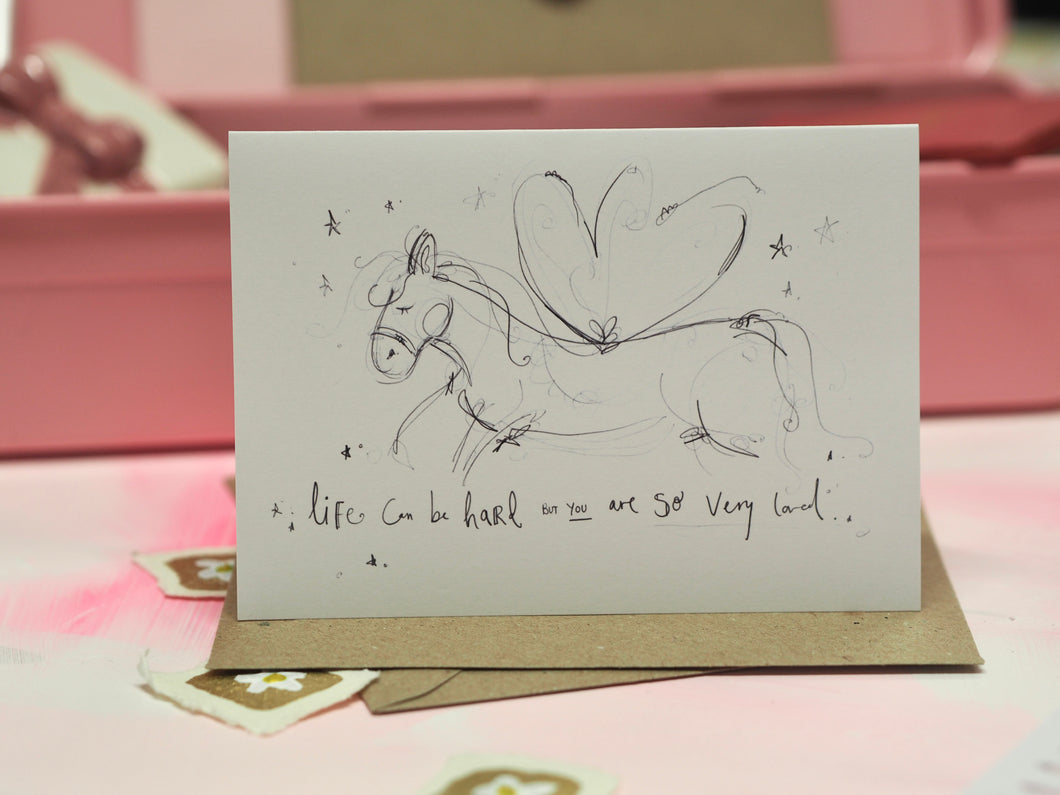 So Loved Unicorn Sketch Card