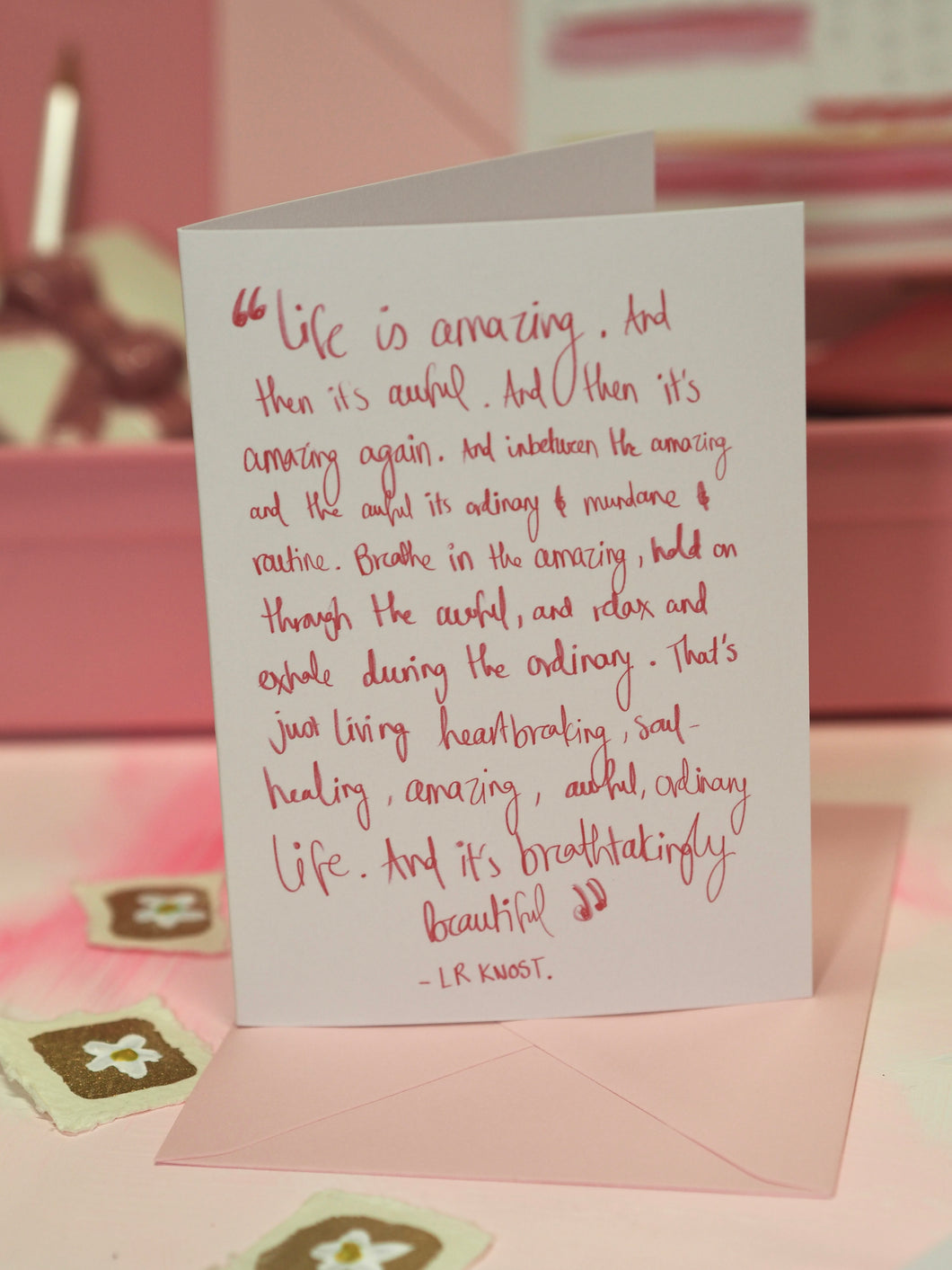 Life Is Amazing Quote Card