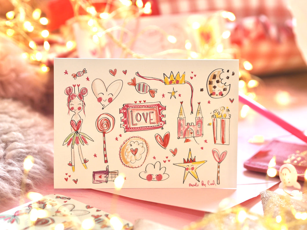 Love Jumble Doodle Card