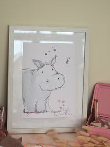 Star The Hippo Art Print