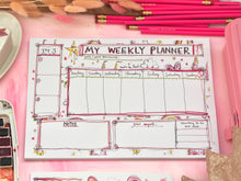 Load image into Gallery viewer, Made By Leah &quot;My Weekly Planner&quot; Pad A4

