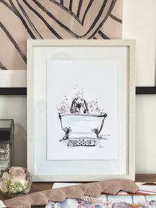 Otto Bubble Bath Art Print