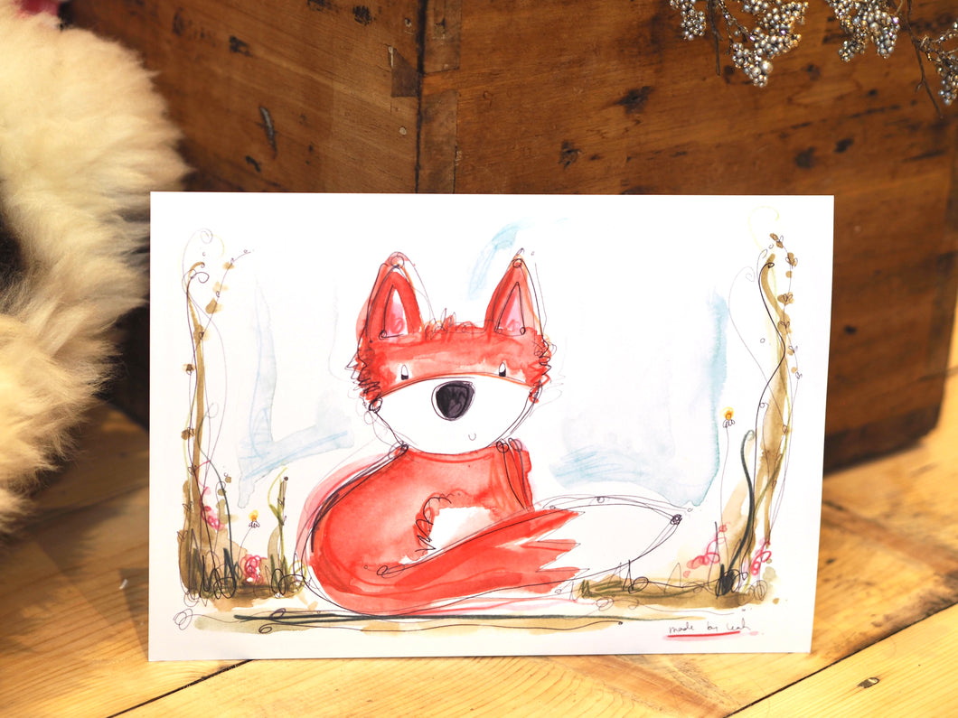 Cheeky Fox Art Print