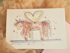 Jellybean Unicorn Greetings Card