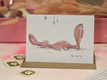 Load image into Gallery viewer, Stargazing Bunny Greetings Card
