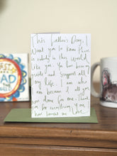 Load image into Gallery viewer, ‘Father’s Day’ words card
