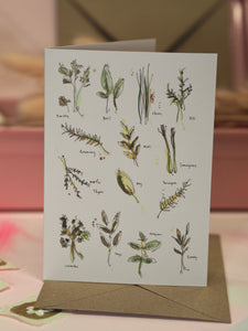 Herbs Greetings Card