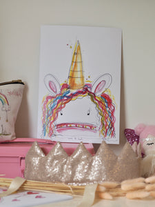 Unicorn Ears Art Print
