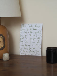 ‘Father’s Day’ words card