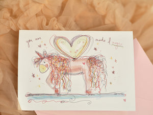 Jellybean Unicorn Greetings Card