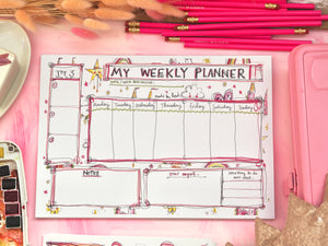 Made By Leah "My Weekly Planner" Pad A4