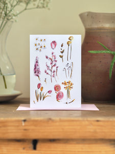 Wild Flowers Greetings Card