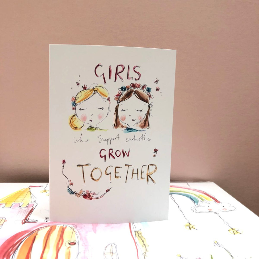 Girls Support Greetings Card