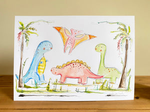 Dinosaurs Greetings Card