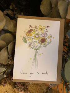Thank You So Much Bunch Greetings Card