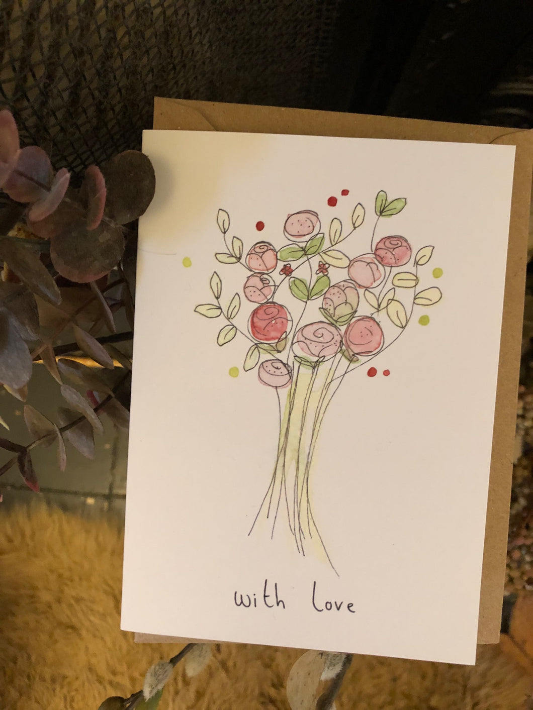 'With Love' Bunch Greetings Card