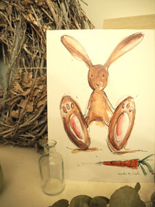 Bunny & Carrot Art Print