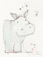 Load image into Gallery viewer, Star The Hippo Greetings Card
