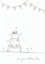 Load image into Gallery viewer, Wedding Cake and Bunting Card
